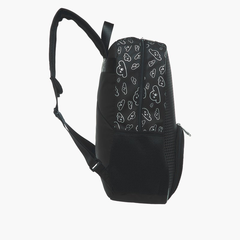 light_and_nine Backpack-With Jibbitz-2 Cmprt With Zipper Closure- (Eva) Black \ 32X15X41 - Image 5